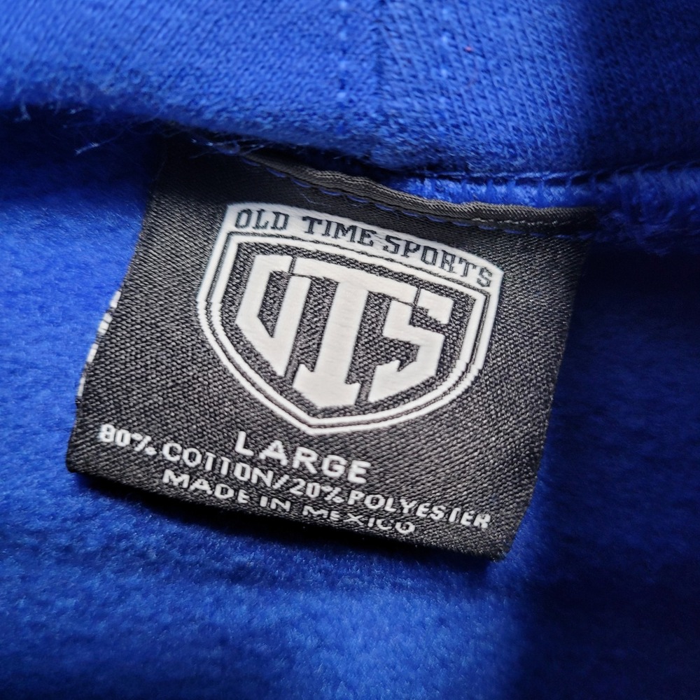 New York Rangers NHL Y2K Old Time Sports Hoodie Mens Large Blue‎ Pullover Flaw - Picture 6 of 8